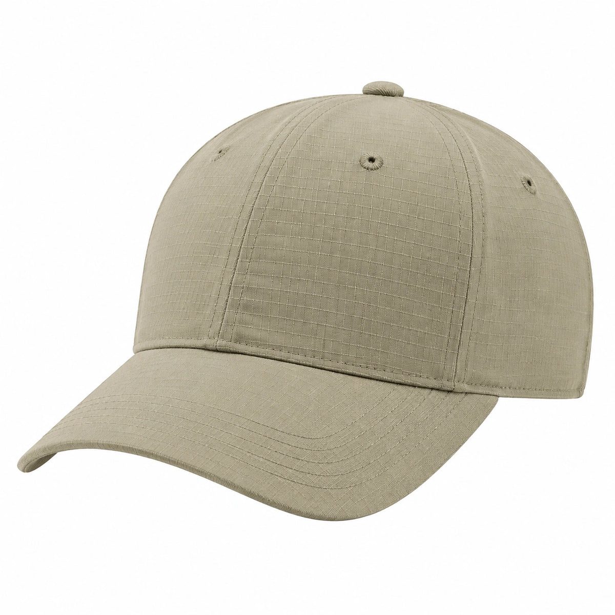 Gorra de béisbol talla única beige de tejido texturizado con visera curva