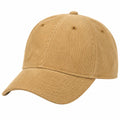 Gorra de béisbol talla única de pana beige con visera curva estilo casual