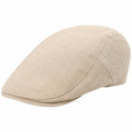 Gorra plana talla única textil beige de estilo clásico