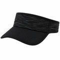 Visera de talla única negra y gris de tejido sintético con ala curva para uso diario