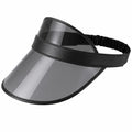 Visera facial talla única de plástico negro con cinta elástica estilo deportivo