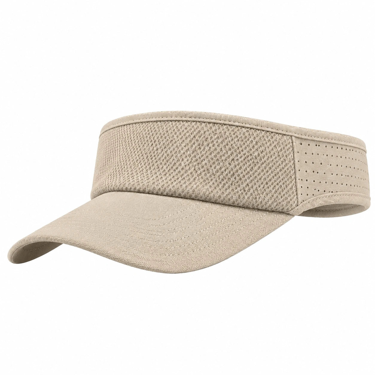 Visera unisex talla única beige de tejido transpirable con ala curva para uso diario